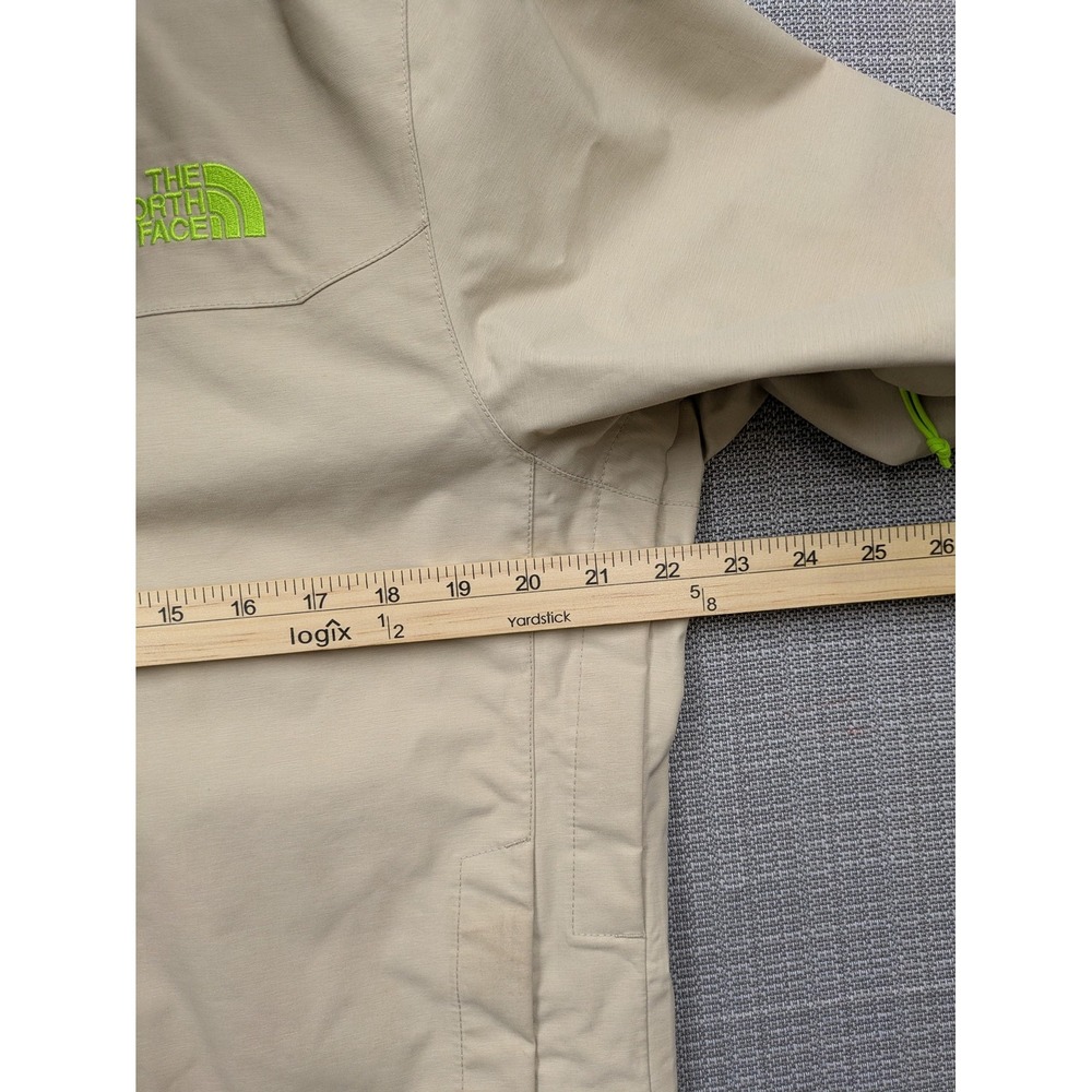 The North Face Windbreaker Jacket Mens Small Beige HyVent 2.5L Hooded Waterproof - Picture 6 of 9